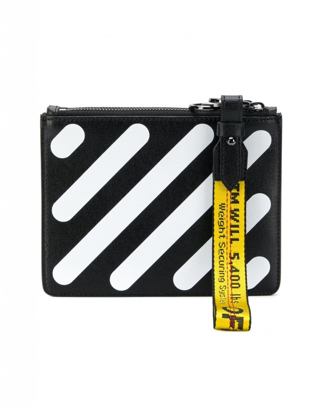 OFF-WHITE c/o Virgil Abloh diad double flat pouch in black and white