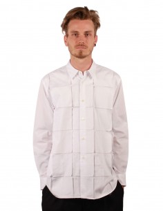 cdc homme plus Patchwork shirt in white cotton