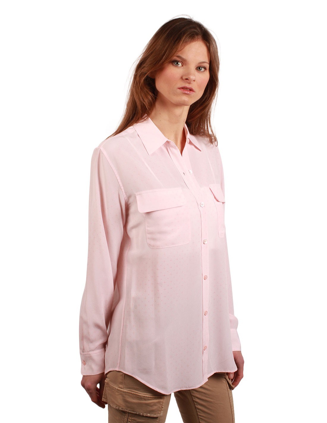 dark pink silk shirt