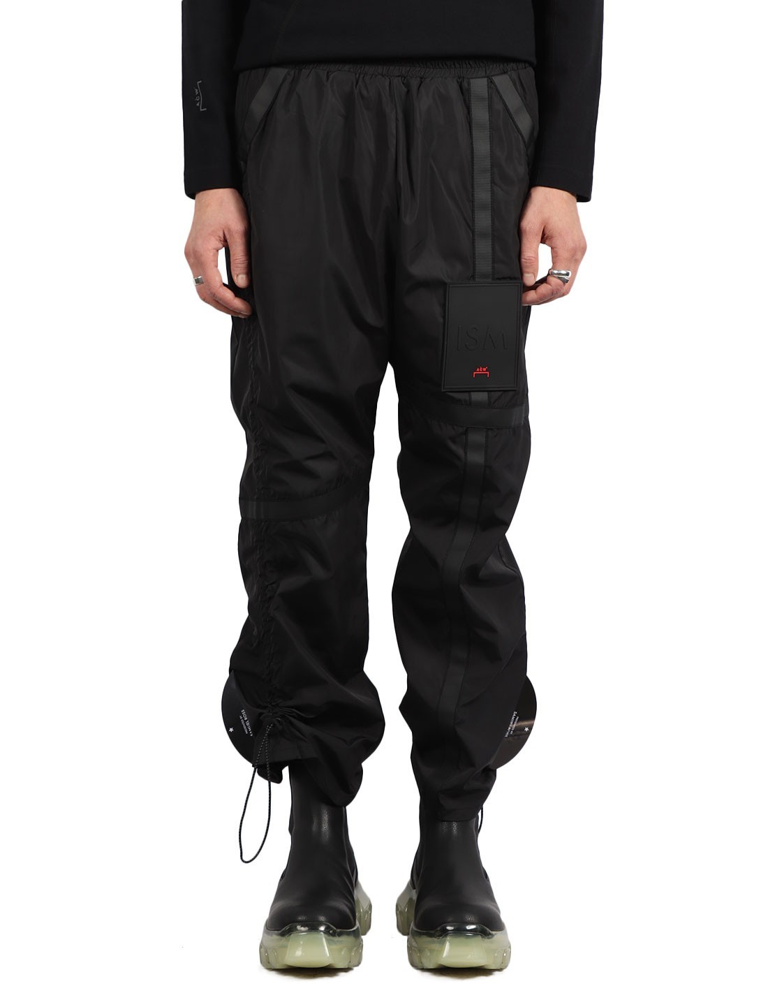 black straight pants