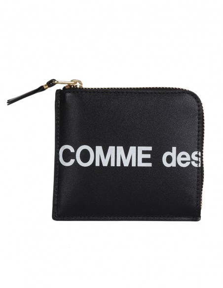 COMME DES GARCONS WALLET small black zipped wallet, unisex