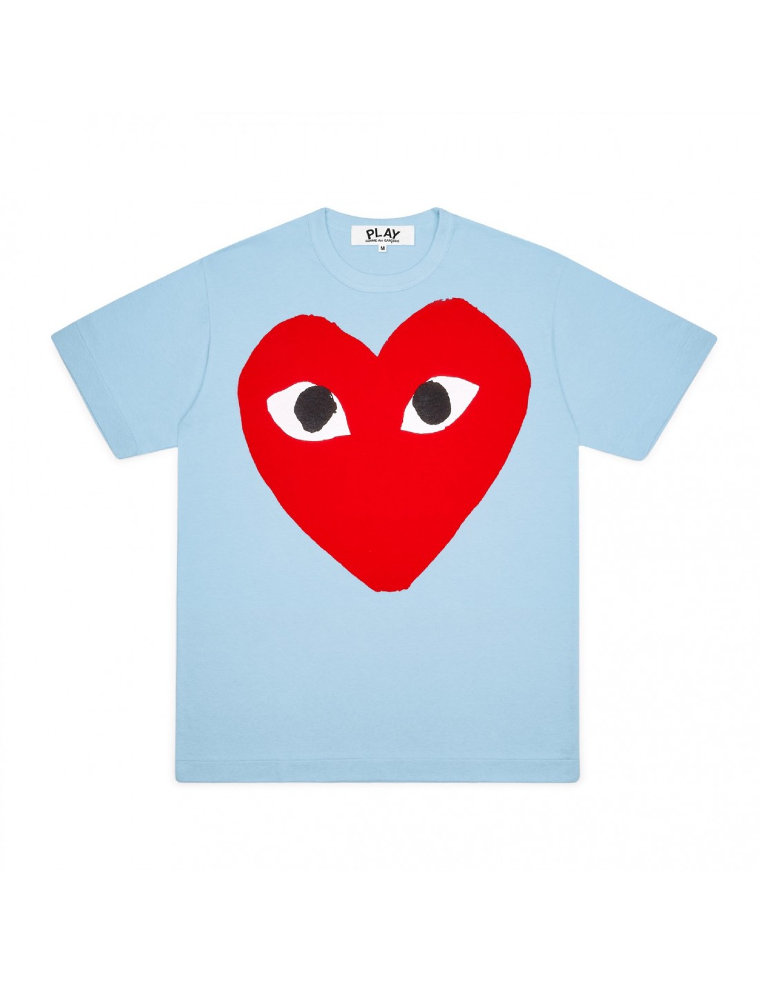 COMME DES GARCONS CDG PLAY blue tee-shirt with big heart print