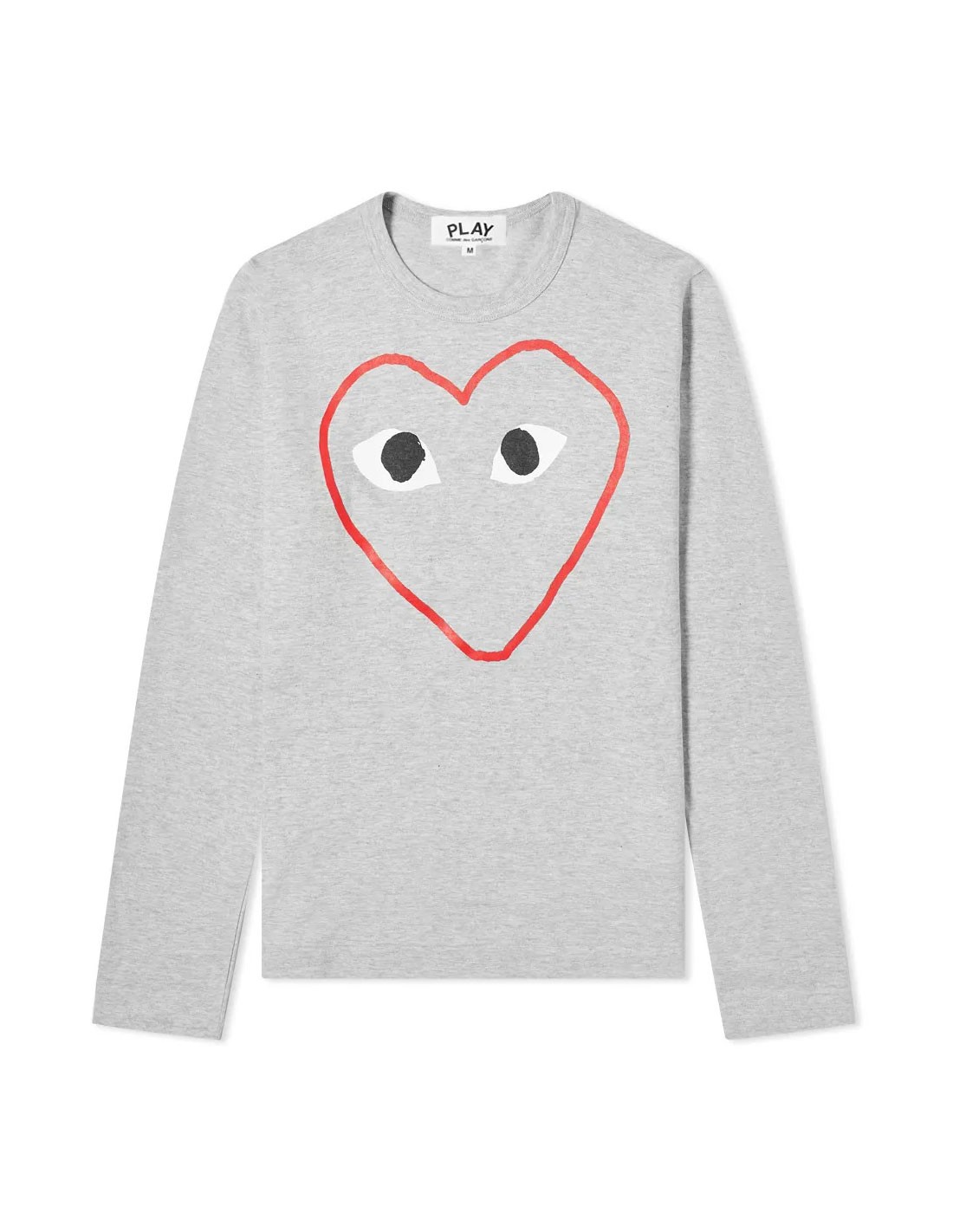 CDG grey long sleeves tee with detour