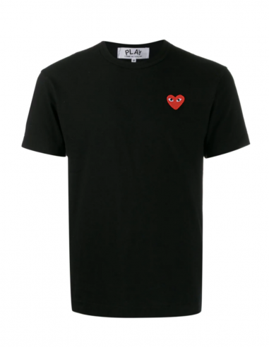 COMME DES GARCONS CDG PLAY black tee with red heart logo