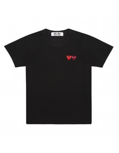 COMME DES GARCONS CDG PLAY black tee with double heart patch
