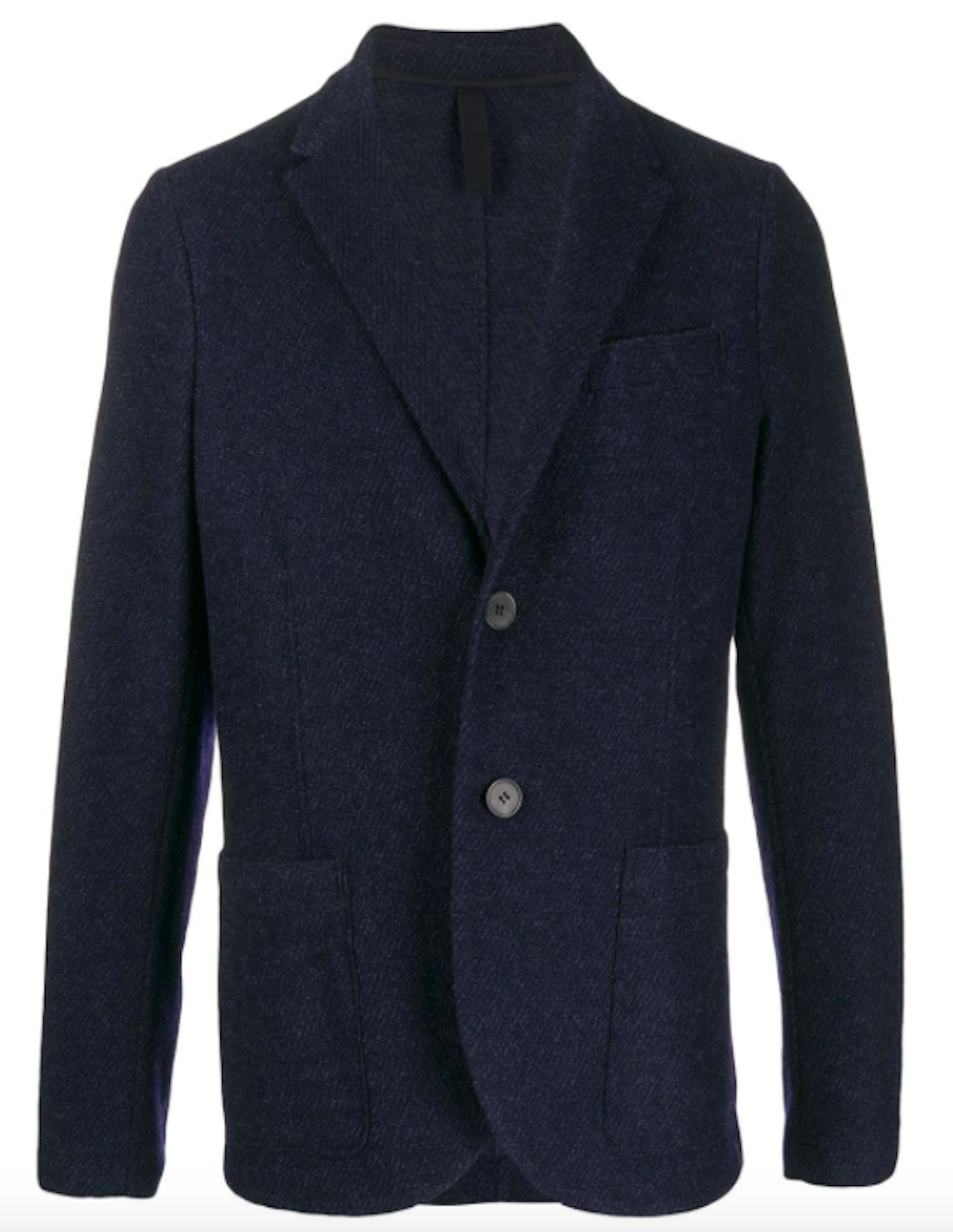HARRIS WHARF LONDON textured blue wool blazer jacket for men, fall ...