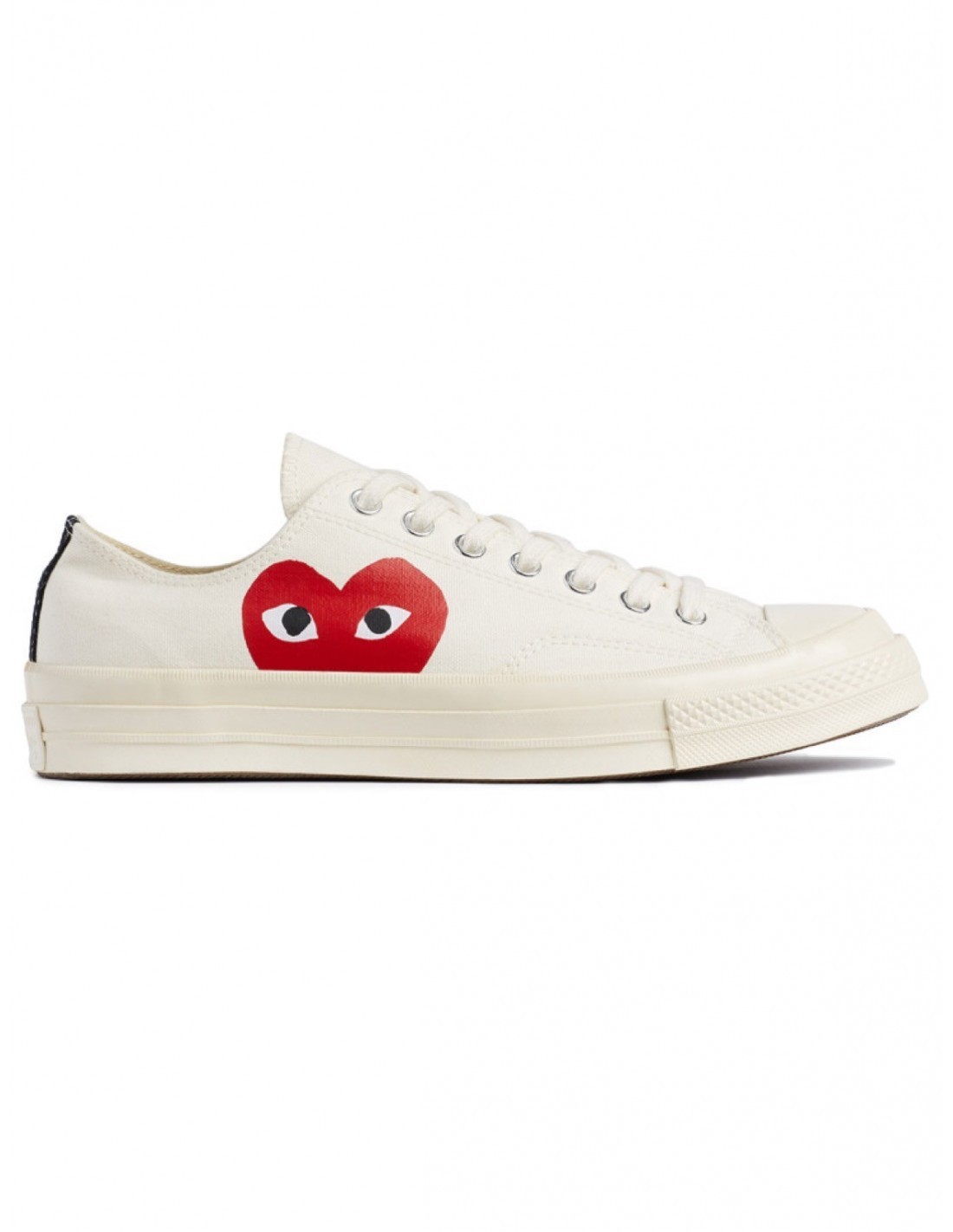 cdg play converse white low
