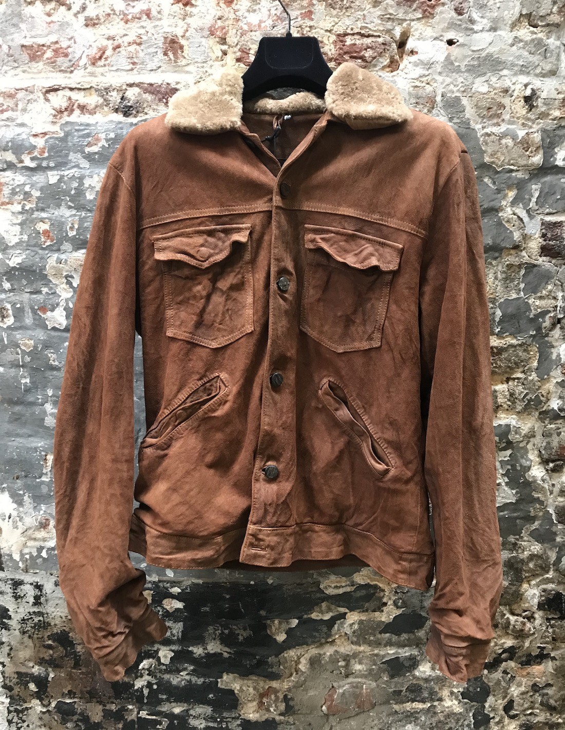 suede fur collar jacket