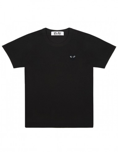 T-shirt noir COMME DES GARCONS PLAY avec coeur noir.