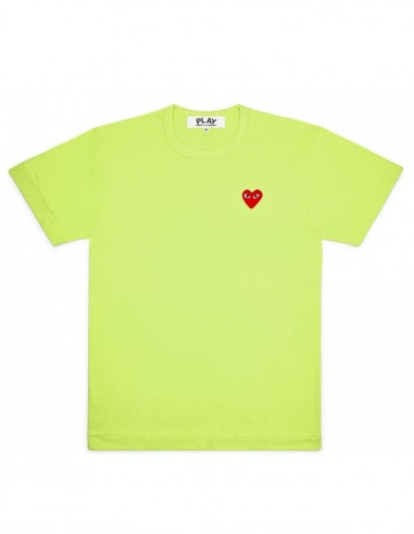 Green tee with red heart cdg play