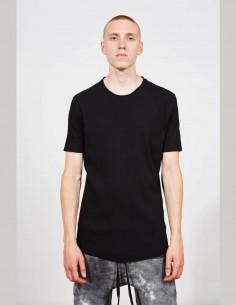 T-shirt THOM KROM noir à manches courtes en jersey côtelé pour homme - SS21
