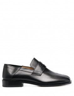 MAISON MARGIELA Mocassin Tabi en cuir noir