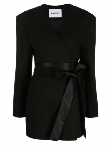 AMBUSH black wrap kimono jacket for women - SS21