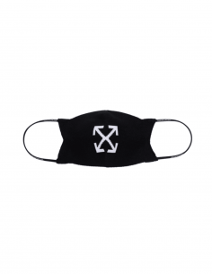 OFF-WHITE mask with cross pattern "Arrows" in black mesh - SS21