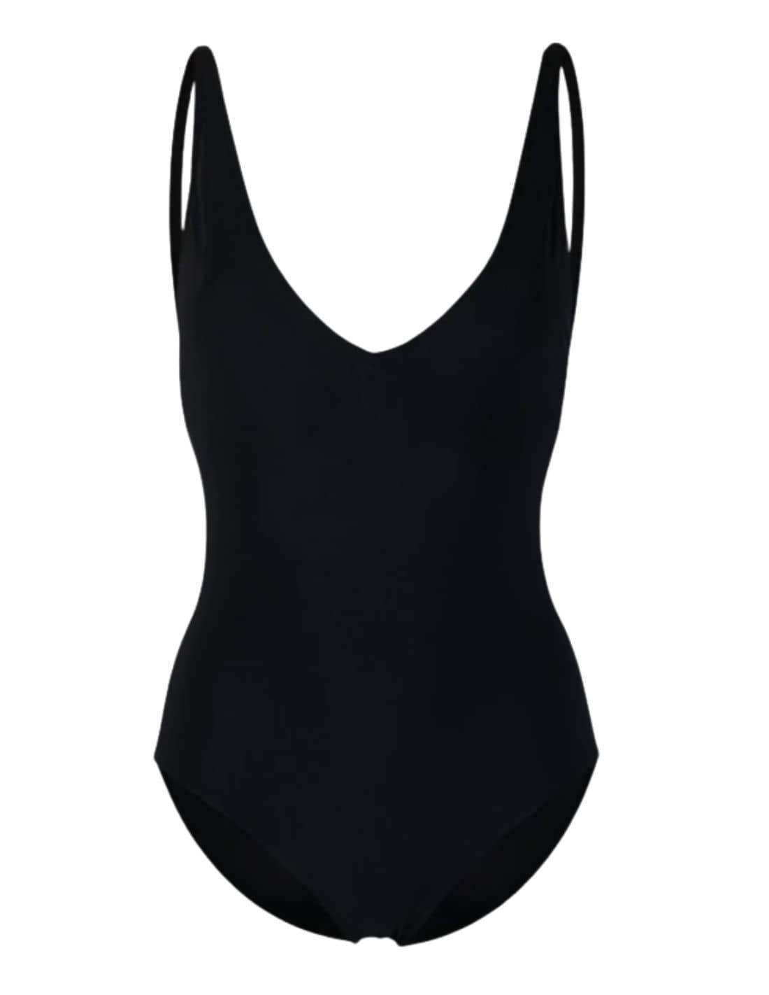 TOTÊME black 1-piece V-neck swimsuit - SS21