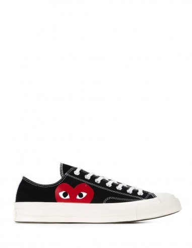 Baskets basses noires mono-coeur COMME DES GARÇONS PLAY x CONVERSE