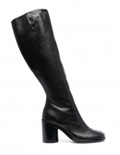 Bottes MAISON MARGIELA "Tabi" zippées noires à talons pour femme - FW21