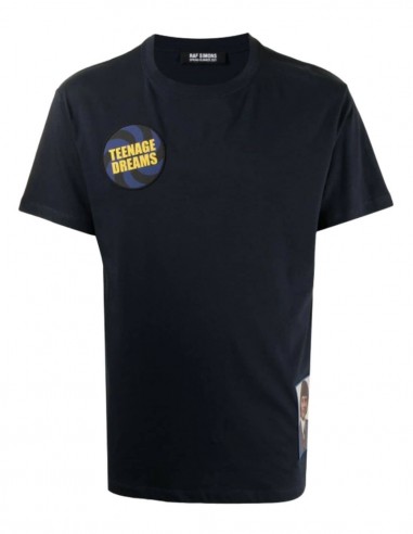 Navy blue RAF SIMONS "Teenage Dreams" t-shirt for men - SS21