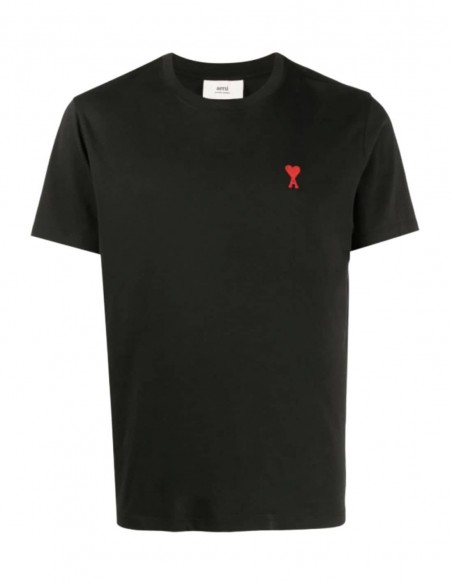 AMI PARIS black t-shirt with red logo 