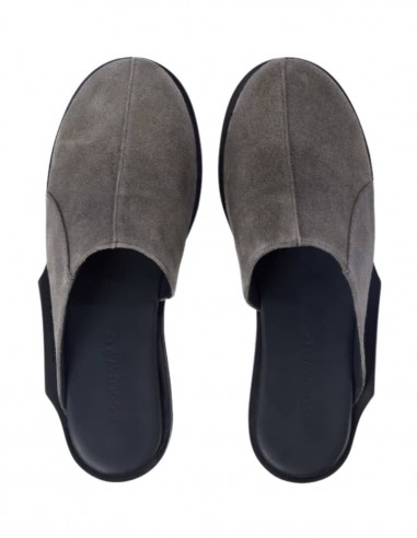 Grey flat mules A-COLD-WALL in suede for men - SS21