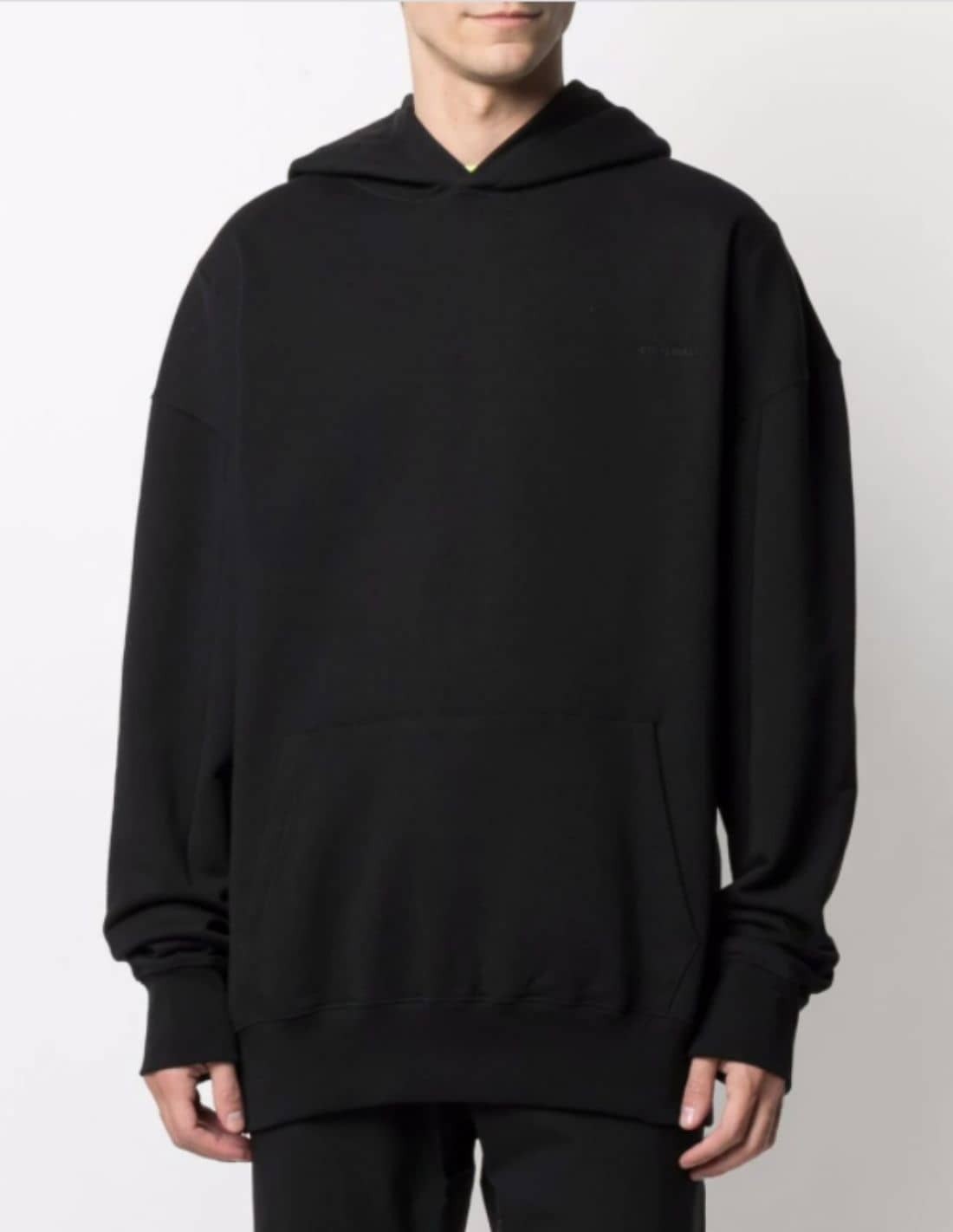 A-COLD-WALL black oversized sweatshirt with big patch logo for men - SS21