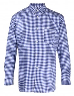 COMME DES GARÇONS blue shirt with gingham check pattern for men - FW21