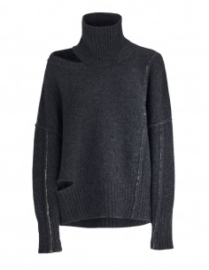 Grey Benenato off-the-shoulder sweater for women - FW21