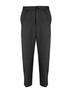 Grey pleated trousers with houndstooth pattern from Ami Paris for men - FW21