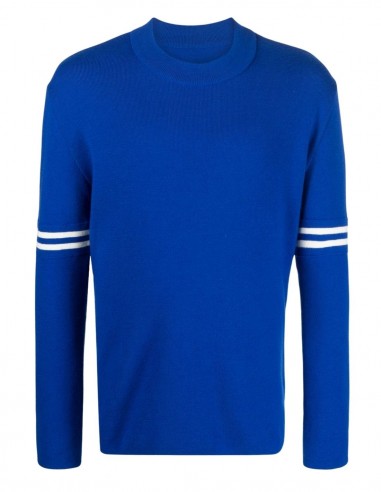 Maison Margiela blue wool sweater with round neck for men - FW21