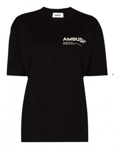 Ambush black t-shirt with logo on the chest for women - FW21
