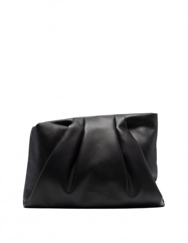 Ambush black "Wrap" pouch in leather for women - FW21