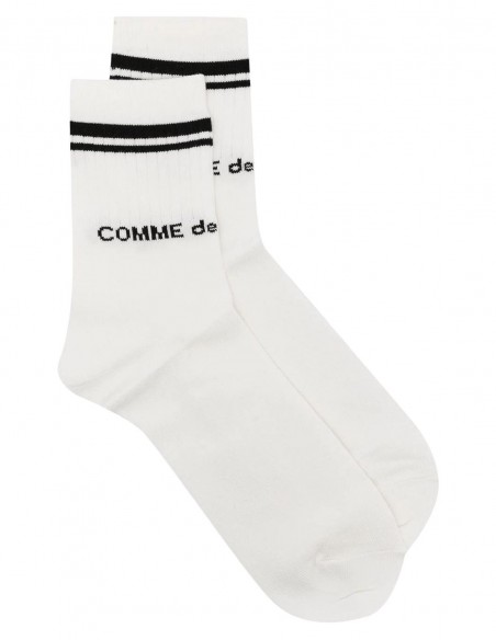 Comme des Garçons Plus white double-piped sock for men - FW21