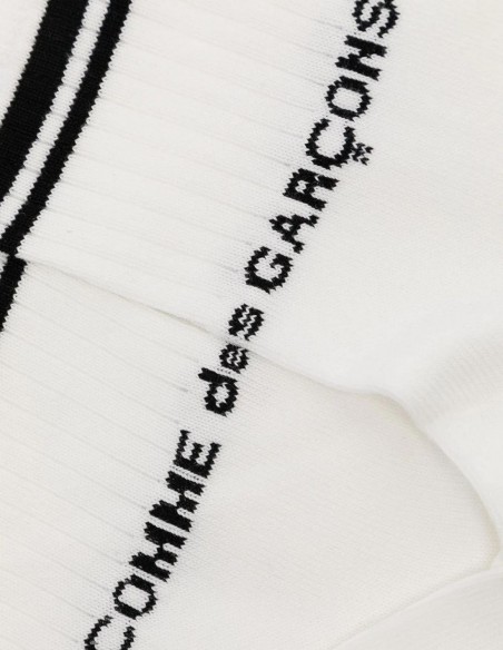Comme des Garçons Plus white double-piped sock for men - FW21