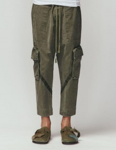 Pantalon cargo kaki "Army" Greg Lauren pour homme - FW21