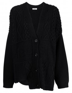 Cardigan noir en laine mélangé Ambush pour femme - FW21