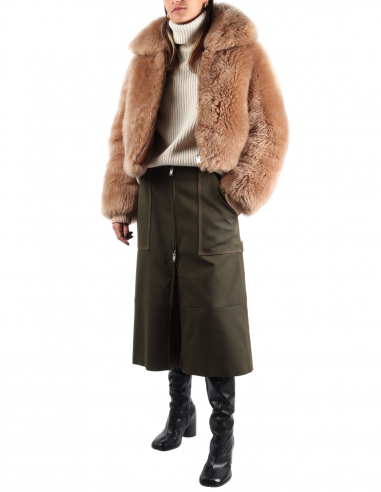 Ambush brown faux fur coat for women - FW21
