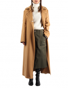 Manteau long beige Ambush pour femme - FW21