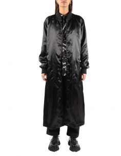 Unisex long black satin coat Comme des Garçons Black - FW21