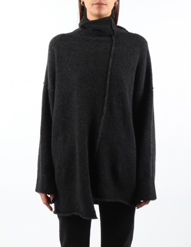 Grey Benenato high neck sweater for women - FW21