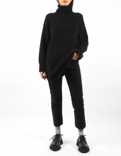 Benenato black sweater dress for women - FW21