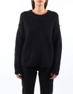 Isabel Benenato black oversized sweater for women - FW21