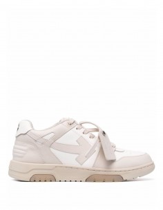OFF-WHITE low top sneakers "OOO" white and ecru