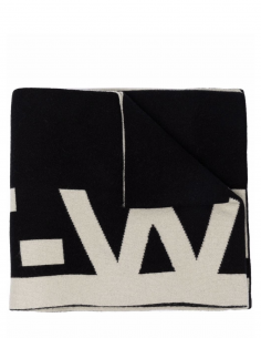 Large two-tone scarf made in wool with OFF-WHITE logo