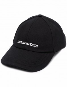 Cap Off-White canvas black with embroidered logo - FW21