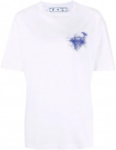 T-shirt blanc motif arrows stylo OFF-WHITE pour femme - FW21