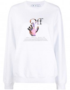 White jumper OFF-WHITE with abstract logo - FW21