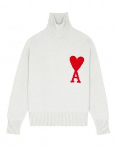 Ecru Ami Paris virgin wool sweater for women and men - FW21