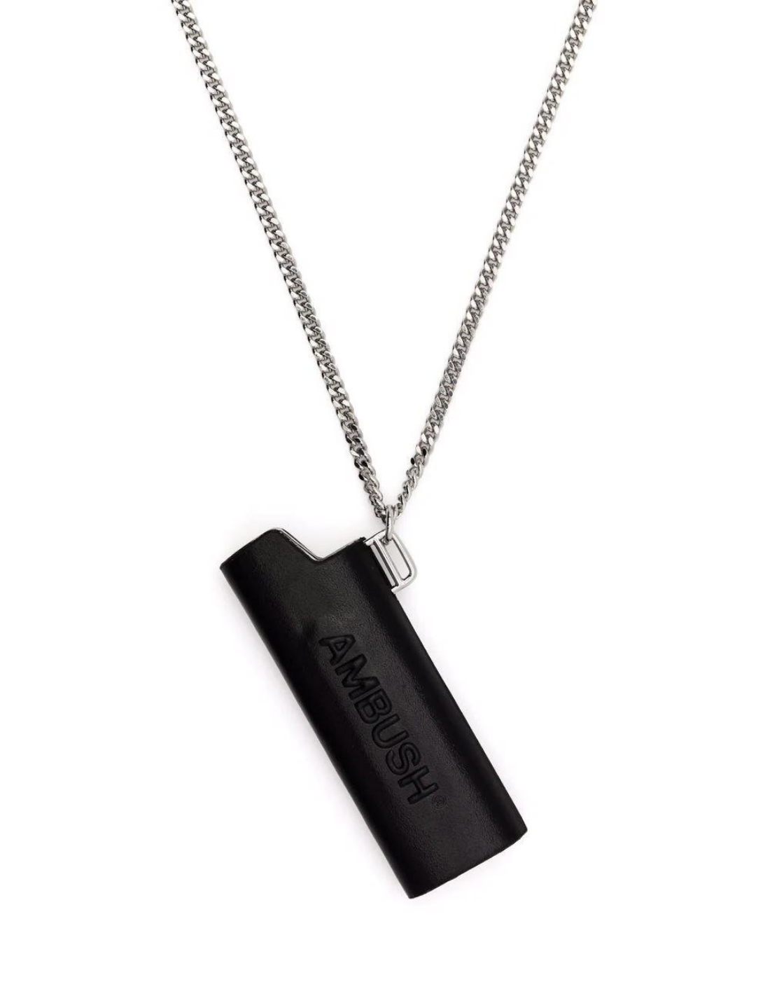 Necklace chain pendant with lighter box in leather AMBUSH.