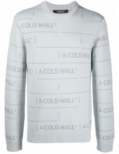 Grey monogram intarsia knit jumper A-COLD-WALL for men - FW21