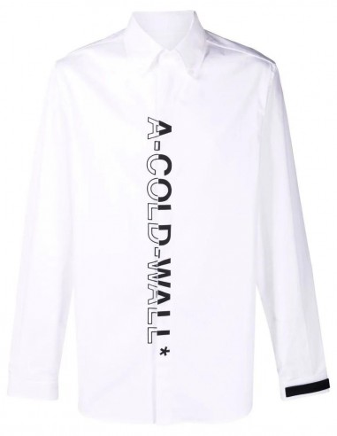 Chemise blanche avec logo imprimé A-COLD-WALL pour homme - FW21